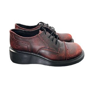 Dr. Martens Red and Black Women's Shoes